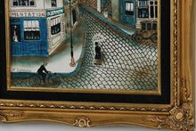 Load image into Gallery viewer, P. Janssen Original Painting – European Street Scene, Parisian Style Cityscape