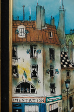 Load image into Gallery viewer, P. Janssen Original Painting – European Street Scene, Parisian Style Cityscape