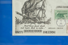 Load image into Gallery viewer, 1965 Civil War Centennial First Day Cover Fleetwood Framed Stamp Display