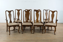 Load image into Gallery viewer, Classic Manor Dining Set by Ethan Allen – Table with 8 Chairs, 2 Leaves & Pads