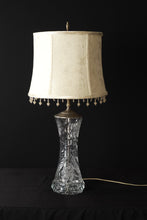 Load image into Gallery viewer, Clear Etched Glass Lamp - Floral & Pinwheel