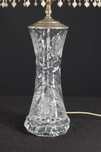 Load image into Gallery viewer, Clear Etched Glass Lamp - Floral & Pinwheel