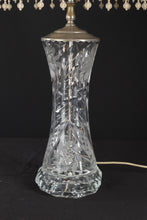 Load image into Gallery viewer, Clear Etched Glass Lamp - Floral & Pinwheel