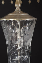 Load image into Gallery viewer, Clear Etched Glass Lamp - Floral & Pinwheel