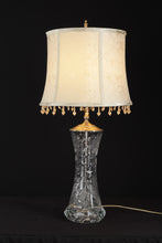 Load image into Gallery viewer, Clear Etched Glass Lamp - Floral & Pinwheel