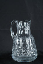Load image into Gallery viewer, Rogaska Gallia Style Crystal Pitcher Etched Floral Design 8.5 Inch Tall