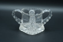 Load image into Gallery viewer, Clear Glass Pinwheel Sugar Bowl