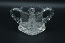Load image into Gallery viewer, Clear Glass Pinwheel Sugar Bowl