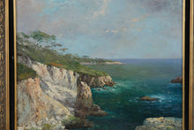 Load image into Gallery viewer, L. Visentin Original Oil on Canvas – Coastal Cliffs Seascape, Signed, Framed