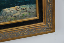 Load image into Gallery viewer, L. Visentin Original Oil on Canvas – Coastal Cliffs Seascape, Signed, Framed