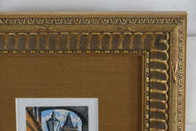Load image into Gallery viewer, Original Signed Prague Old Town Hall Astronomical Clock Artwork Old Town Square Framed