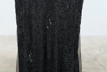 Load image into Gallery viewer, Vintage Gatsby Lady London Black Beaded Dress