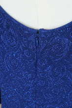 Load image into Gallery viewer, Alex Evenings Cobalt Blue Glitter Formal Gown Size 16