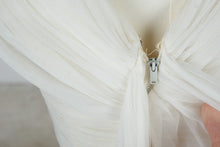 Load image into Gallery viewer, Vintage 1950s Ivory Chiffon Tea Length Wedding Dress