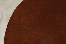 Load image into Gallery viewer, The Bombay Company Mahogany Finish Scalloped Pedestal Side Table