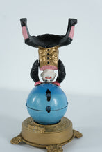 Load image into Gallery viewer, Cast Iron Clown Wind-Up Spinning Mechanical Bank – 11” Tall Collectible