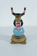 Load image into Gallery viewer, Cast Iron Clown Wind-Up Spinning Mechanical Bank – 11” Tall Collectible