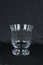 Load image into Gallery viewer, Clear Glass Footed Hurricane Vase or Candle Holder, 8" Tall