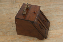 Load image into Gallery viewer, Antique Wooden Coal Scuttle / Bed Warmer Box – Tin-Lined, Brass Handle – European Style