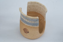 Load image into Gallery viewer, Coastal Scallop Shell Stoneware Kitchen Accessories Set of 7 Blue Cream