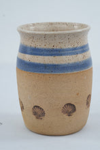 Load image into Gallery viewer, Coastal Scallop Shell Stoneware Kitchen Accessories Set of 7 Blue Cream