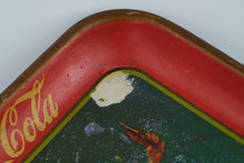 Load image into Gallery viewer, 1937 Coca-Cola Advertising Tray – “Girl with Two Bottles” Swimsuit Pin-Up