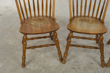 Load image into Gallery viewer, Set of 4 Cochrane Solid Oak Windsor Dining Chairs