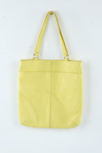 Load image into Gallery viewer, Cole Haan Pebbled Leather Tote Bag Yellow Shoulder Handbag