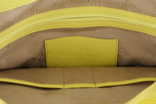 Load image into Gallery viewer, Cole Haan Pebbled Leather Tote Bag Yellow Shoulder Handbag