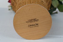 Load image into Gallery viewer, Longaberger 2003 Collectors Club Edition Woven Pedestal Basket Floral Arrangement