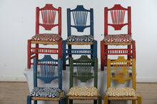 Load image into Gallery viewer, Colorful Rustic Dining Chairs - Handmade in Mexico
