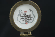 Load image into Gallery viewer, Boyds Bears Porcelain Trinket Box Shakespeare Love Quote Hinged Mini Round