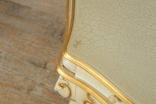 Load image into Gallery viewer, Italian Gold-Decorated Three-Drawer Carved Commode with Crackle Finish