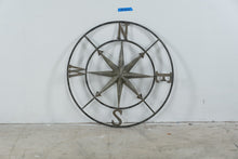 Load image into Gallery viewer, 30 Inch Metal Compass Rose Wall Art Nautical Directional Decor