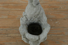 Load image into Gallery viewer, Rustic Concrete Bunny Garden Planter – 17” Tall Whimsical Outdoor Sculpture