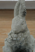 Load image into Gallery viewer, Rustic Concrete Bunny Garden Planter – 17” Tall Whimsical Outdoor Sculpture
