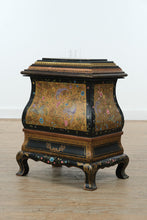 Load image into Gallery viewer, Asian Toleware Hand-Painted Lacquer Wood & Tin Storage Box Cabinet