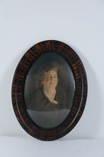Load image into Gallery viewer, Antique Oval Convex Bubble Glass Hand Tinted Woman Portrait 25 Inch