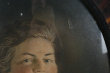 Load image into Gallery viewer, Antique Oval Convex Bubble Glass Hand Tinted Woman Portrait 25 Inch