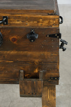 Load image into Gallery viewer, Rustic Wood Standing Cooler with Igloo Insert and Bottle Opener