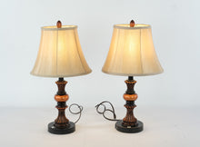 Load image into Gallery viewer, Set of 2 Traditional Touch Control Table Lamps – 3-Way Dimming with Dual USB Charging Ports
