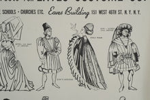 Load image into Gallery viewer, Vintage Costume History Poster – 15th Century Dress by Don Foote for Eaves Costume Co., Medieval & Renaissance Reference Print