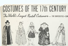 Load image into Gallery viewer, Vintage Costume History Poster – 17th Century Dress by John Boyt for Eaves Costume Co., Theatrical Reference Print