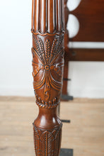 Load image into Gallery viewer, Council Craftsman Queen-Size Mahogany Poster Bed with Hand-Carved Wheat Motif