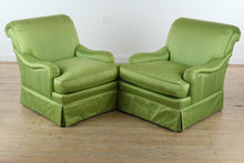 Load image into Gallery viewer, Pair of Councill Craftsmen Green Upholstered Lounge Chairs