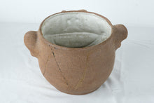 Load image into Gallery viewer, Vintage Large Stoneware Face Planter Pot Whimsical Character Head Cachepot