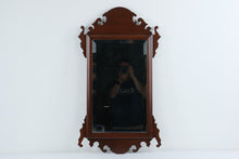 Load image into Gallery viewer, Craftique Mahogany Chippendale Beveled Wall Mirror 34 Inch