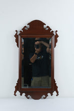 Load image into Gallery viewer, Craftique Mahogany Chippendale Beveled Wall Mirror 34 Inch