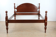 Load image into Gallery viewer, Craftique Solid Mahogany Queen Cannonball Bed Mellow Wood Finish