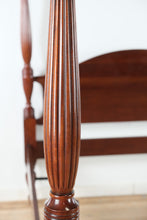 Load image into Gallery viewer, Craftique Heirloom Mahogany Reeded Queen Poster Bed – MEL Finish, 76.5" Tall
